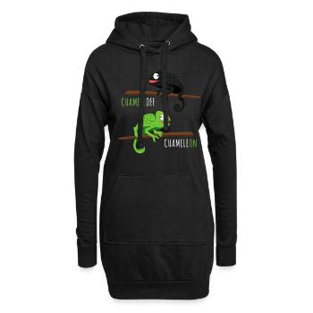 C’est chameleoff Chameleon rengaine - Sweat-shirt à capuche long Femme - noir - Devant