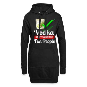 Vodka Alkohol Party Saufen Feiern Wodka Geschenk - Hoodie-Kleid - Schwarz - Vorne