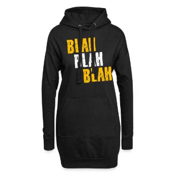 BLAH BLAH BLAH - Sweat-shirt à capuche long Femme - noir - Devant