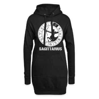 Zentaur - Hoodie-Kleid - Schwarz - Vorne