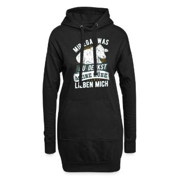 Meine Kühe Lieben Mich Landwirte Bauern Kuh Spruch - Hoodie-Kleid - Schwarz - Vorne