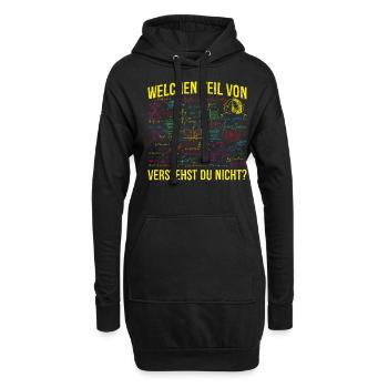 Lustiger Mathematik Algebra Spruch Mathe Formeln - Hoodie-Kleid - Schwarz - Vorne