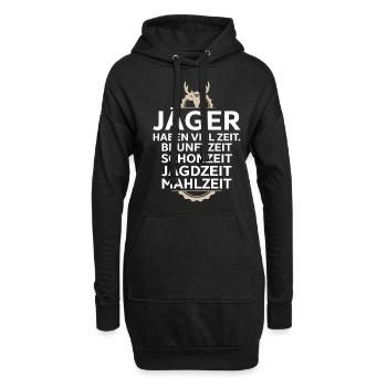 Jägermeisterin Jägerin Jäger Jagd Jagen Hirsch - Hoodie-Kleid - Schwarz - Vorne