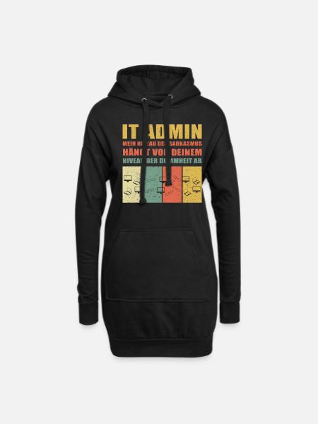IT Admin IT-Administrator Informatiker Geschenk - Hoodie-Kleid - Schwarz