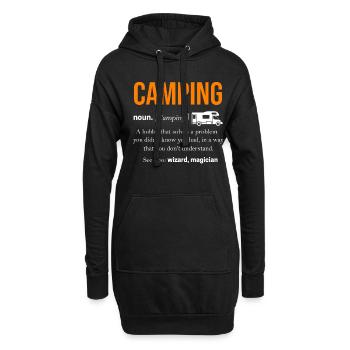 Caravane Camping Scout Caravan - Sweat-shirt à capuche long Femme - noir - Devant