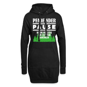 Rengaine scout - Pas de pause - Sweat-shirt à capuche long Femme - noir - Devant
