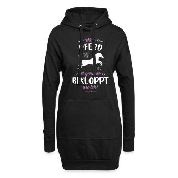 Schöner Reiterhof Spruch, Pferdesport Geschenk - Hoodie-Kleid - Schwarz - Vorne