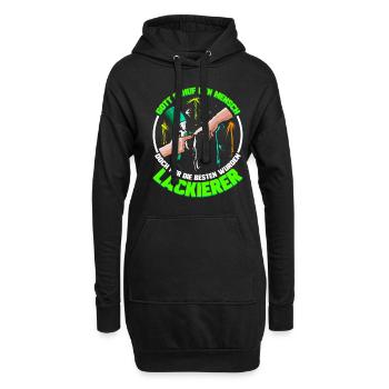 Gott schuf den Lackierer - Lustiges Autolackierer - Hoodie-Kleid - Schwarz - Vorne