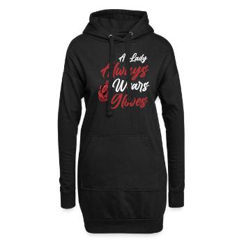 Boxen Boxkampf Boxer - Hoodie-Kleid - Schwarz - Vorne