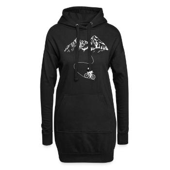 Vélo de route Vélo Vélo Course Vélo Tour - Sweat-shirt à capuche long Femme - noir - Devant