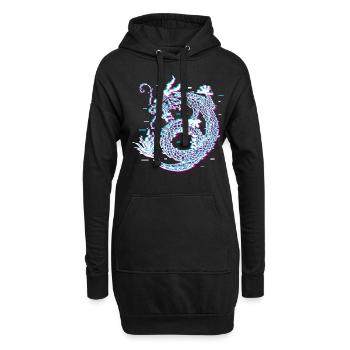Japanese Dragon Vaporwave Aesthetic cadeau - Sweat-shirt à capuche long Femme - noir - Devant