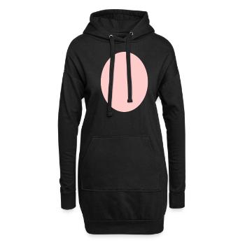 Kreis Pink - Hoodie-Kleid - Schwarz - Vorne