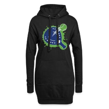 Padel Spieler Paddelschläger Sport Padel Vintage - Hoodie-Kleid - Schwarz - Vorne