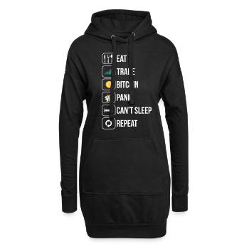 Aktien Stock Market Trader Spruch - Hoodie-Kleid - Schwarz - Vorne
