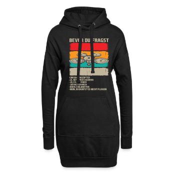 Bevor du fragst - Drohnenpilot - Hoodie-Kleid - Schwarz - Vorne