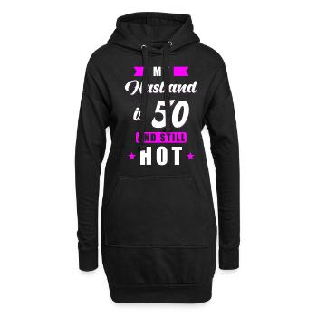 Mari 50 anniversaire cadeau - Sweat-shirt à capuche long Femme - noir - Devant