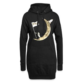 XRP Zum Mond Ripple XRP Astronaut Crypto - Hoodie-Kleid - Schwarz - Vorne