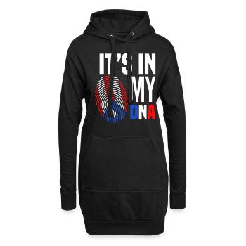 ADN pays d’origine à Porto Rico - Sweat-shirt à capuche long Femme - noir - Devant