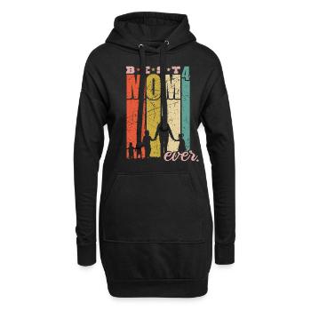 Best Mom Ever vierfache Mama Mutter mit 4 Kindern - Hoodie-Kleid - Schwarz - Vorne