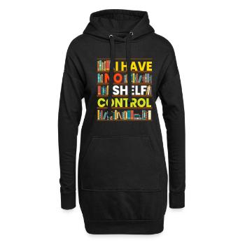 I Have No Shelf Control Lire La littérature - Sweat-shirt à capuche long Femme - noir - Devant