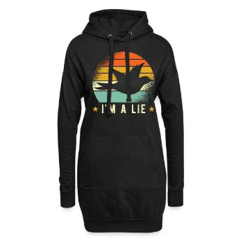 Birds Lie Meme - Hoodie-Kleid - Schwarz - Vorne