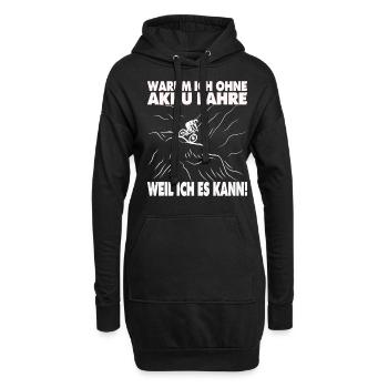 Vintage Fahrrad Fahrräder Biker Retro Fahrrad Rad - Hoodie-Kleid - Schwarz - Vorne