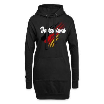 Deutschland - Deutsche Flagge - Hoodie-Kleid - Schwarz - Vorne