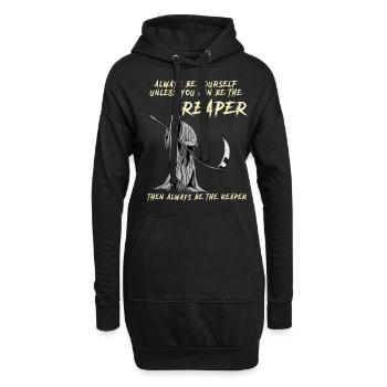 Faucheuse drôle de sort - Sweat-shirt à capuche long Femme - noir - Devant