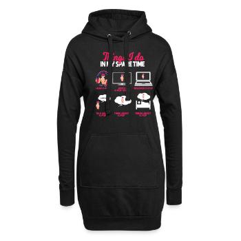 K Pop, Les choses, Je Dans Mon Temps Libre - Sweat-shirt à capuche long Femme - noir - Devant