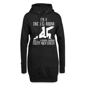 Ich Bin Ein Tai Chi Oma Normale Oma Viel Kühler - Hoodie-Kleid - Schwarz - Vorne