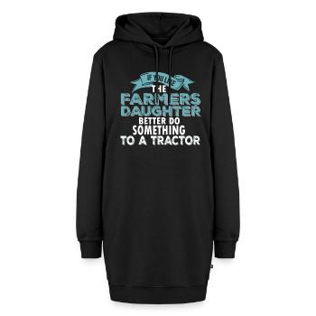 Agriculteurs fille agriculteur fille trekker - Sweat-shirt à capuche long Femme - noir - Devant