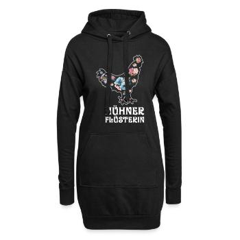 Hühner Flüsterin Huhn Hahn Landwirtin Hühnerstall - Hoodie-Kleid - Schwarz - Vorne