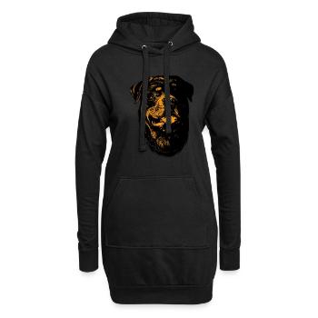 Rottweiler amateur de chien chien dog - Sweat-shirt à capuche long Femme - noir - Devant
