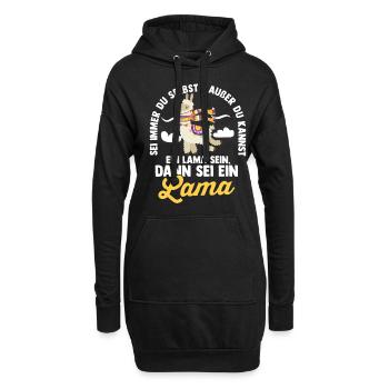 Lama - Hoodie-Kleid - Schwarz - Vorne