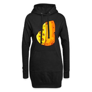 Käse Käserei Käser Parmesan Gourmet - Hoodie-Kleid - Schwarz - Vorne