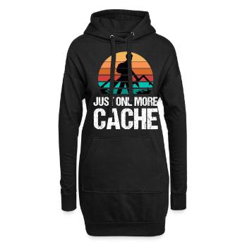 Geocaching One more Geocache Outdoor Geocacher - Hoodie-Kleid - Schwarz - Vorne