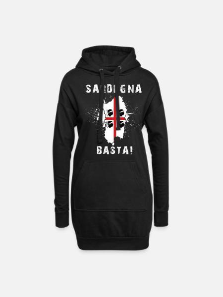 Sardinien Sardegna Urlaub Spruch - Hoodie-Kleid - Schwarz