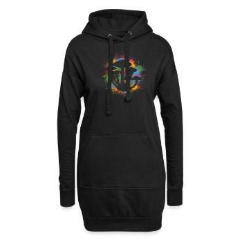 Champignons Cueilleurs de champignons Essineur de champignons Cueilleurs - Sweat-shirt à capuche long Femme - noir - Devant