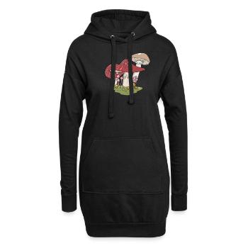 Champignons Cueilleurs de champignons Essineur de champignons Cueilleurs - Sweat-shirt à capuche long Femme - noir - Devant