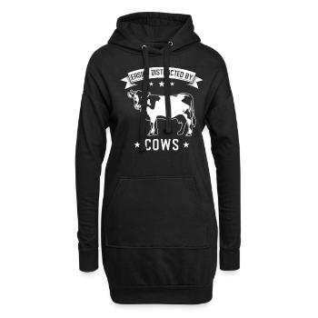 Kuh Kühe Spruch - Hoodie-Kleid - Schwarz - Vorne