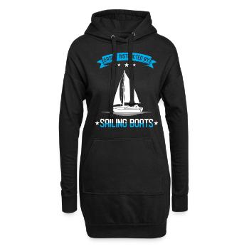 Segeln Segler Geschenk - Hoodie-Kleid - Schwarz - Vorne