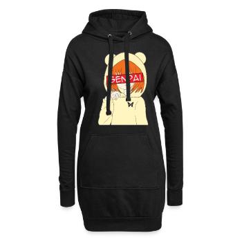 Anime Senpai Anime Fans Anime Style Anime Tenue - Sweat-shirt à capuche long Femme - noir - Devant