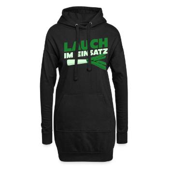 Lauch im Einsatz - Fitness Spruch - Hoodie-Kleid - Schwarz - Vorne