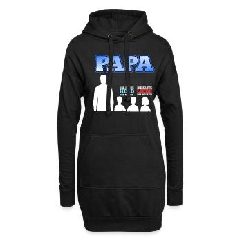 Vater 3 Kinder Sohn Tochter Vatertag Geschenk - Hoodie-Kleid - Schwarz - Vorne
