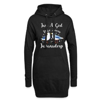 Julianadorp Niederlande Möwen Urlaub - Hoodie-Kleid - Schwarz - Vorne