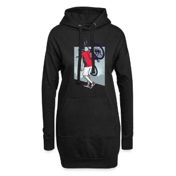 Vélo Vélo Vélo - Sweat-shirt à capuche long Femme - noir - Devant