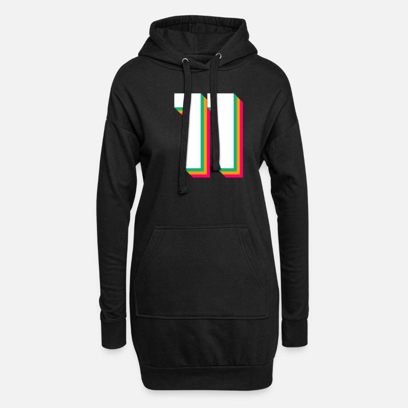11 - Hoodie-Kleid - Schwarz