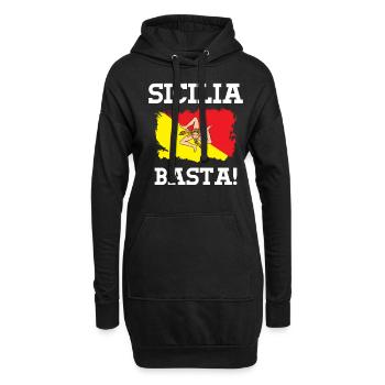 Sizilien Spruch - Sicilia - Hoodie-Kleid - Schwarz - Vorne