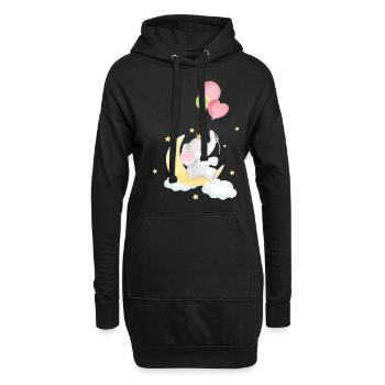 Süßes Elefanten Baby - Hoodie-Kleid - Schwarz - Vorne