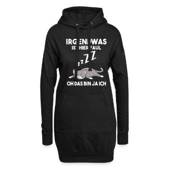 Irgendwas ist hier faul - Hoodie-Kleid - Schwarz - Vorne